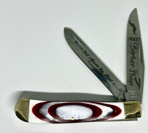 Steel Warrior - 4 1/4" CLOSED RED & WHITE TRAPPER